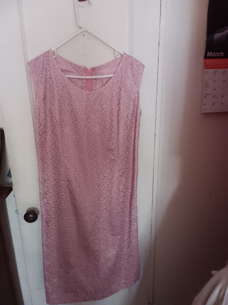 Vintage Pink Lace Dress. Size. See Measurements